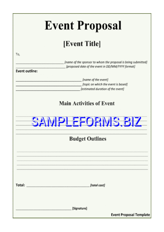 Event Proposal Template 2 docx pdf free